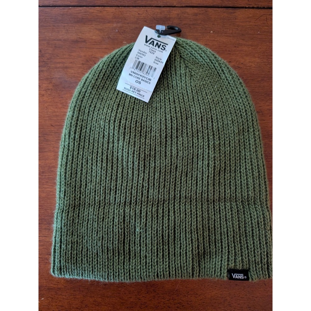 Vans Core Basic Beanie Olive Green Mens Knit Hat VN000K9YCIB OS NEW